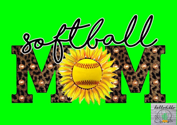 Softball MOM Cheetah Tee